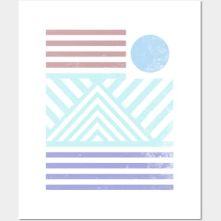 Retro sun stripes Posters and Art